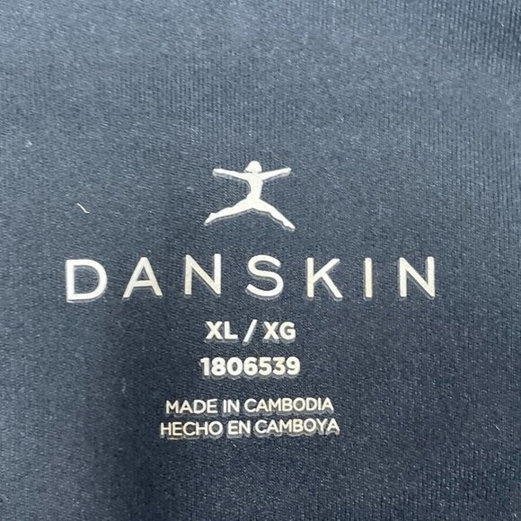 Danskin High Rise Brushed Legging XL Black Salt Recycled Polyester d0846 - Picture 2 of 7